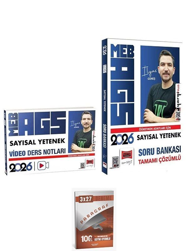 Yargı + Anla Kazan 2026 MEB-AGS Sayısal Yetenek Video Ders Notları + Soru Bankası 2 li Set