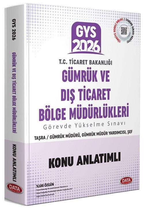 Data 2026 GYS Ticaret Bakanlığı Gümrük ve Dış Ticaret Bölge Müdürlükleri Konu Anlatımlı Görevde Yükselme Data Yayınları