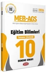 Data Yayınları 2026 MEB AGS Eğitim Bilimleri Tamamı Çözümlü 10 Deneme Sınavı