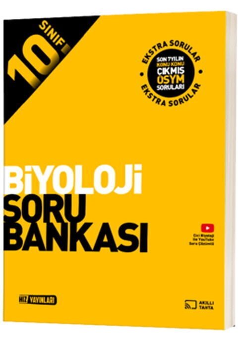 Hız Yayınları 10. Sınıf Biyoloji Soru Bankası