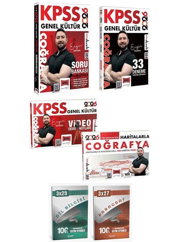 Yargı + Anla Kazan 2026 KPSS Coğrafya Haritalarla + Video Ders Notları + Soru Bankası + 33 Deneme 4 lü Set