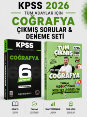 Dizgi Kitap 2026 Coğrafya Tüm Sınavlar Çıkmış Sorular & KPSS Tüm Adaylar Coğrafya 6 Deneme EVP Akademi Seti