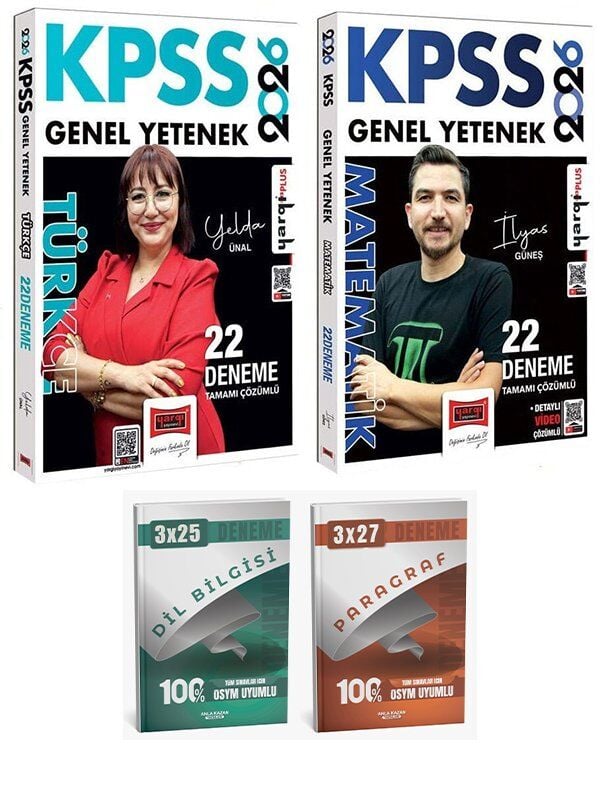Yargı 2026 KPSS Türkçe + Matematik 22+22 Deneme 2 li Set Anla Kazan Deneme