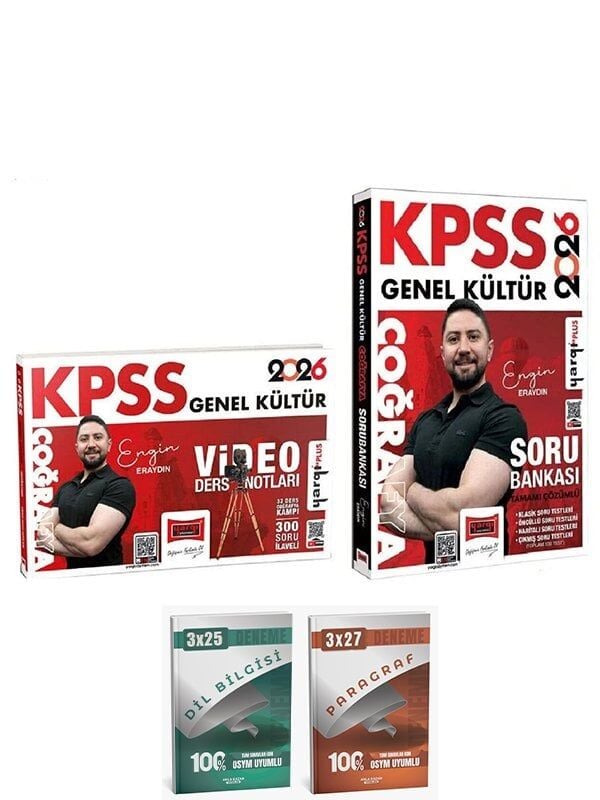 Yargı + Anla Kazan 2026 KPSS Coğrafya Video Ders Notları + Soru Bankası 2 li Set