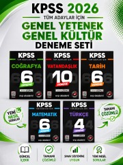 KPSS Tüm Adaylar İçin Tarih, Coğrafya, Vatandaşık, Türkçe, Matematik Deneme Tamamı Çözümlü EVP Akademi