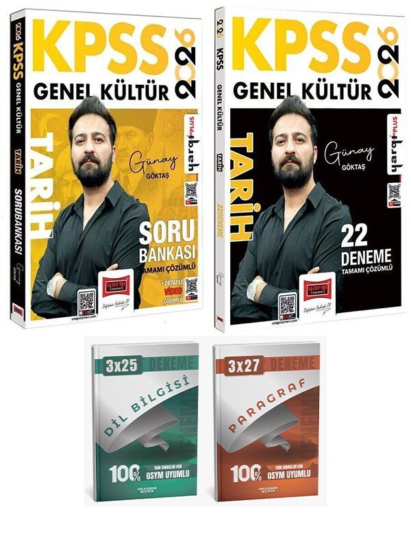 Yargı 2026 KPSS Tarih Soru Bankası + 22 Deneme 2 li Set Anla Kazan Deneme
