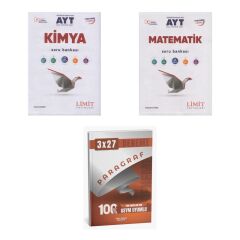 2027 Limit AYT Kimya + Matematik Soru + anla kazan paragraf deneme 3'lü Set