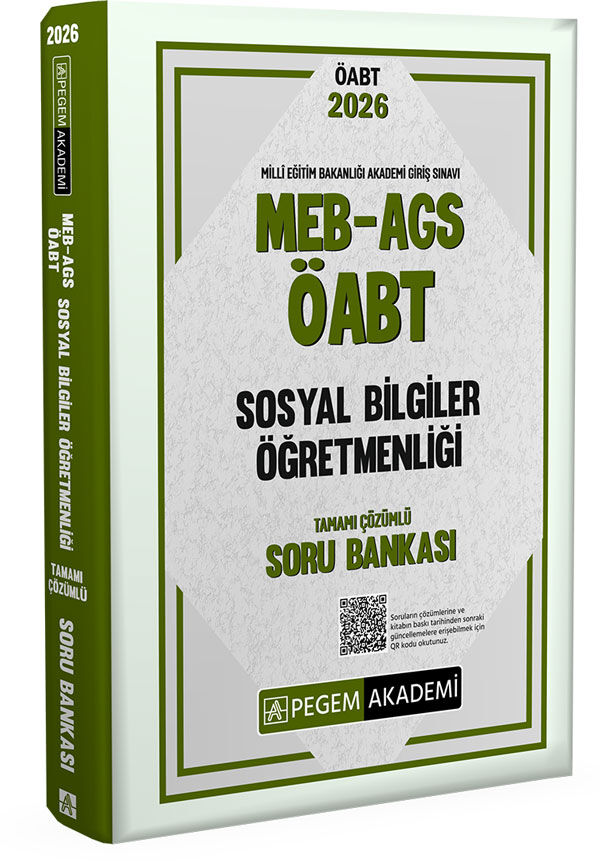 Pegem 2026 ÖABT MEB-AGS Sosyal Bilgiler Öğretmenliği Soru Bankası Çözümlü Pegem Akademi Yayınları
