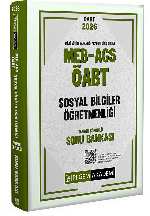 Pegem 2026 ÖABT MEB-AGS Sosyal Bilgiler Öğretmenliği Soru Bankası Çözümlü Pegem Akademi Yayınları