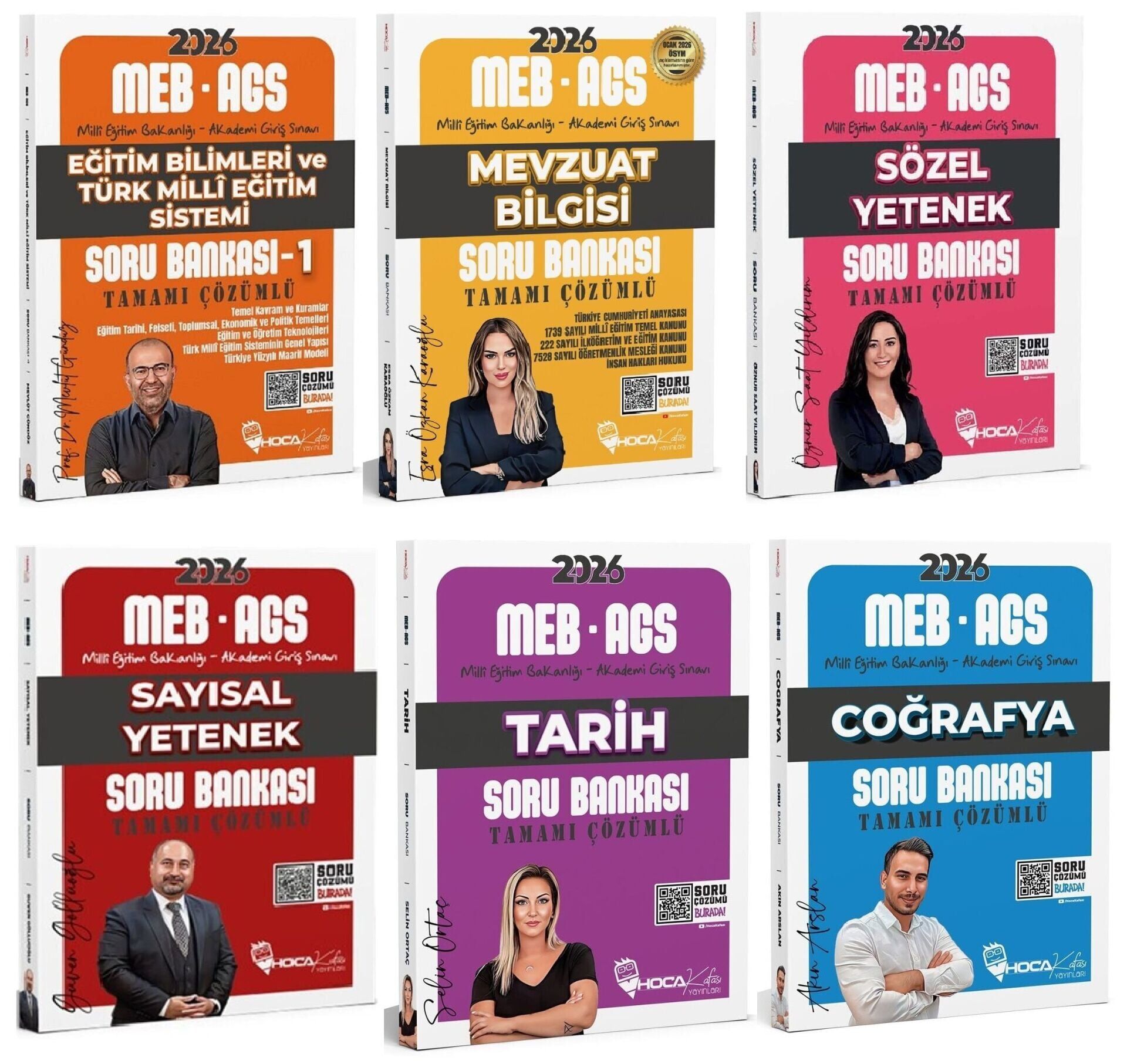 YENİ AGS - Hoca Kafası 2026 MEB-AGS Tüm Dersler Soru Bankası 6 lı Set Hoca Kafası Yayınları