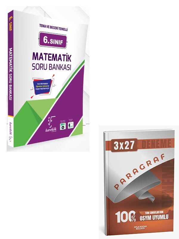Karekök 2027 6. Sınıf Matematik Soru Bankası+Anla Kazan Paragraf Deneme