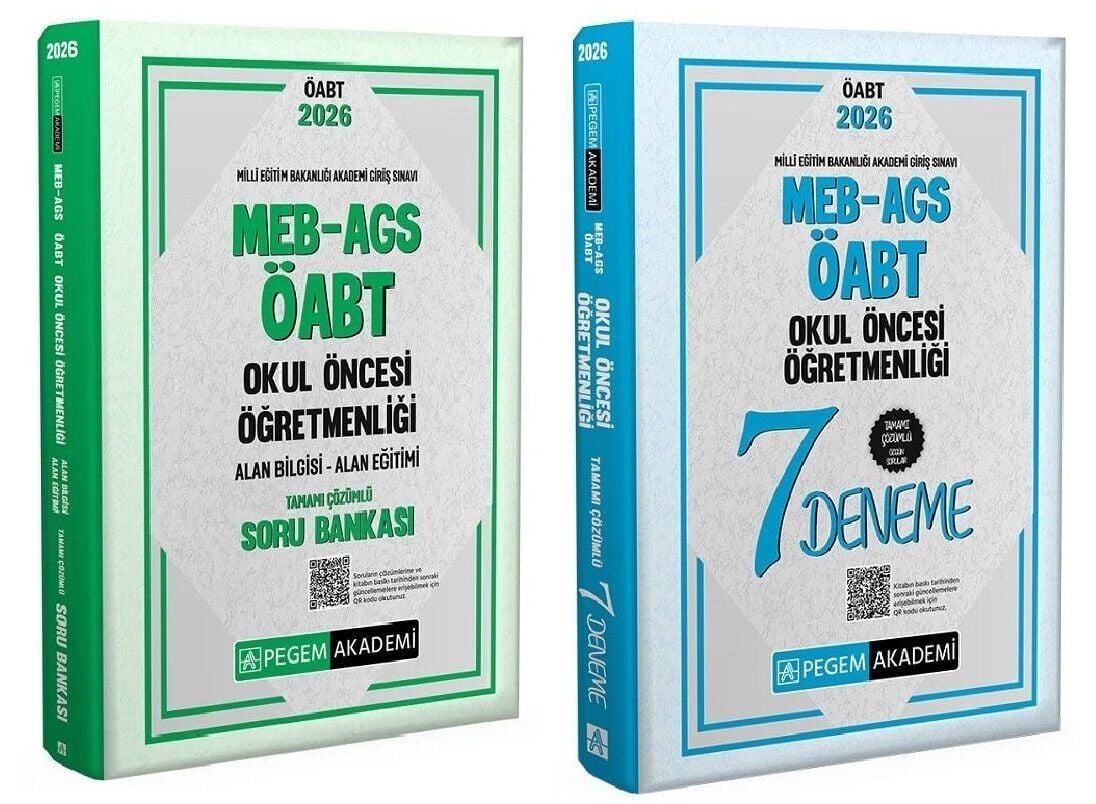 Pegem 2026 ÖABT MEB-AGS Okul Öncesi Öğretmenliği Soru Bankası + 7 Deneme 2 lİ Set Pegem Akademi Yayınları