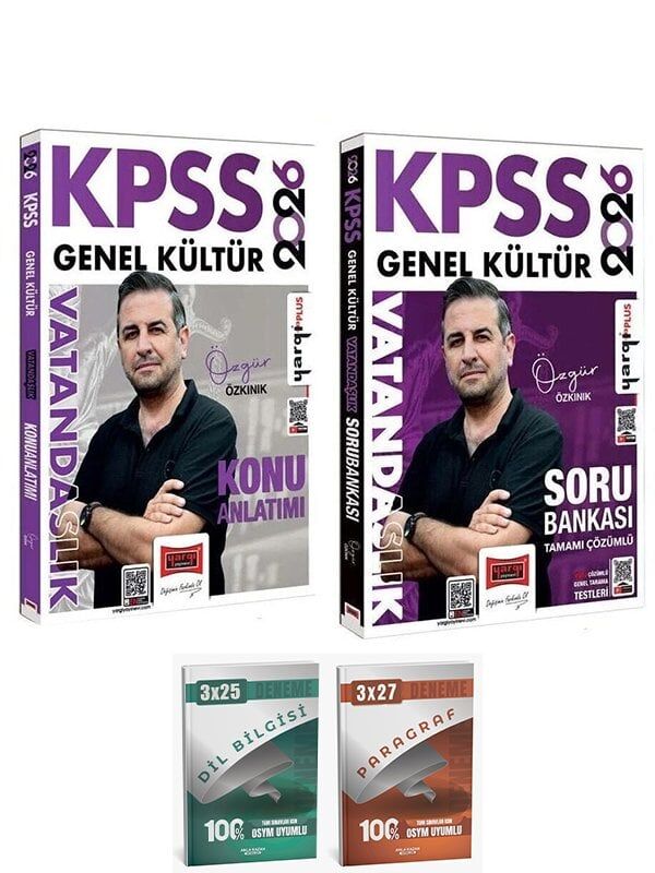 Yargı + Anla Kazan 2026 KPSS Vatandaşlık Konu + Soru Bankası 2 li Set - Özgür Özkınık Yargı Yayınları