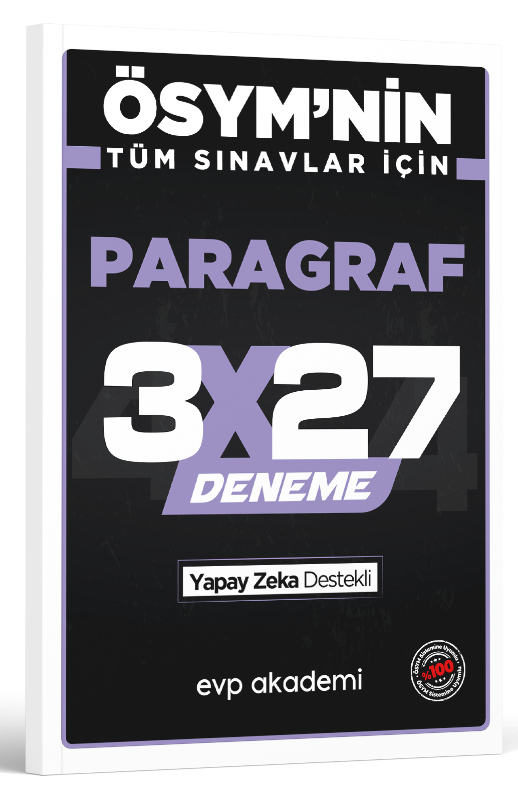 ÖSYM'nin Tüm Sınavlar İçin 3x27 Paragraf Deneme EVP Akademi
