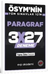 ÖSYM'nin Tüm Sınavlar İçin 3x27 Paragraf Deneme EVP Akademi