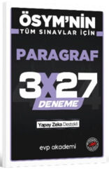 ÖSYM'nin Tüm Sınavlar İçin 3x27 Paragraf Deneme EVP Akademi