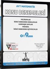 Barış Yayınları AYT Matematik Polinomlar İkinci Dereceden Denklemler Eşitsizlikler Karmaşık Sayılar Parabol Konu Denemeleri