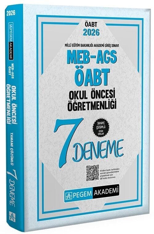 Pegem 2026 ÖABT MEB-AGS Okul Öncesi Öğretmenliği 7 Deneme Çözümlü Pegem Akademi Yayınları