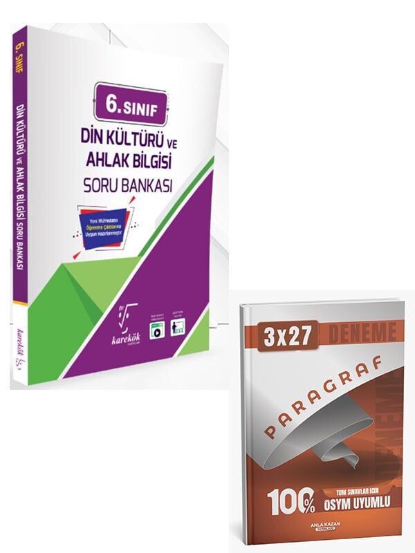 Karekök 2027  6. Sınıf Din Kültürü ve Ahlak Bilgisi Soru Bankası+Anla Kazan Paragraf Deneme
