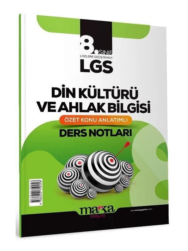 Marka 2025 8. Sınıf LGS Din Kültürü ve Ahlak Bilgisi Özet Konu Anlatımlı Ders Notları Marka Yayınları