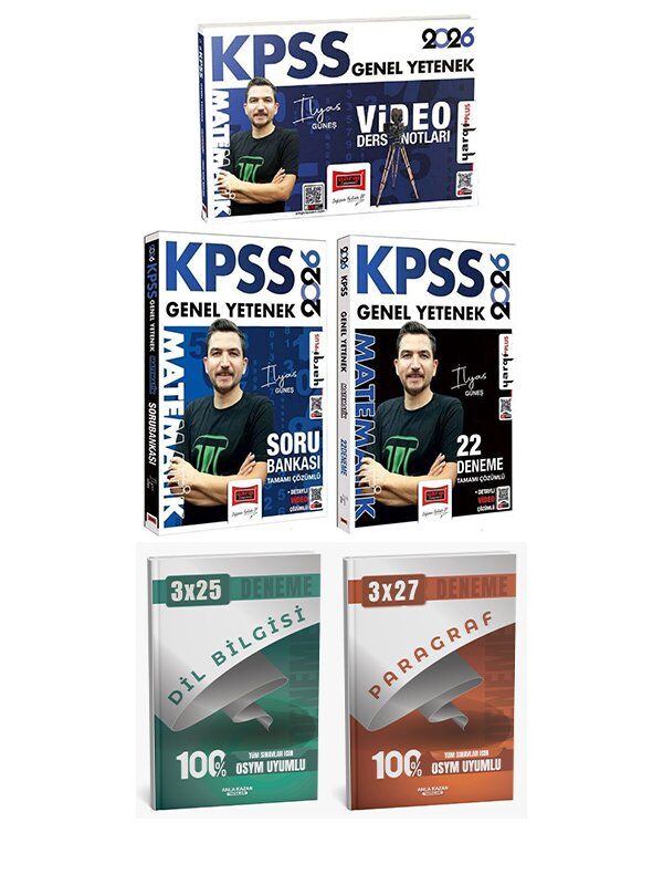 Yargı 2026 KPSS Matematik Video Ders Notları + Soru Bankası + 22 Deneme 3 lü Set- Anla Kazan Deneme
