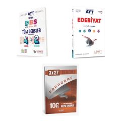 2027 Limit AYT Tüm Dersler Sayısal Ders Bitirme Seti + Edebiyat Video Çözümlü Soru + anla kazan paragraf deneme Set