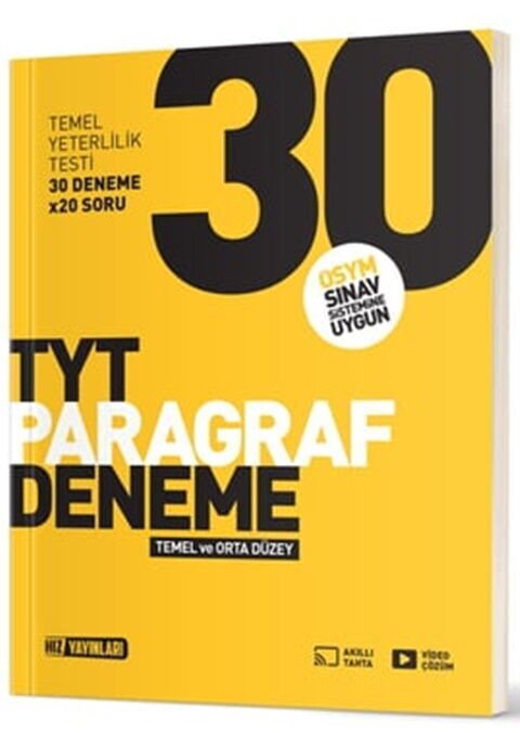 Hız Yayınları TYT Temel ve Orta Düzey Paragraf Deneme