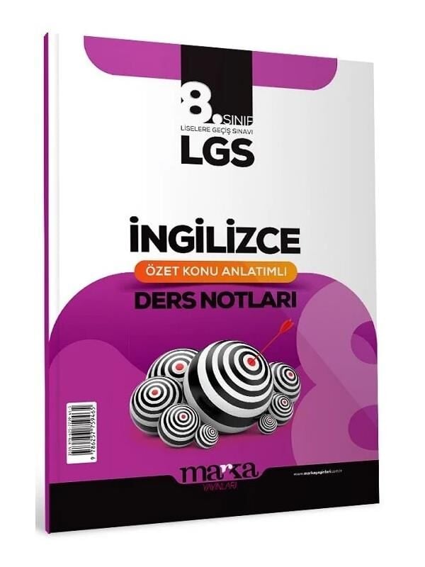 Marka 2025 8. Sınıf LGS İngilizce Özet Konu Anlatımlı Ders Notları Marka Yayınları