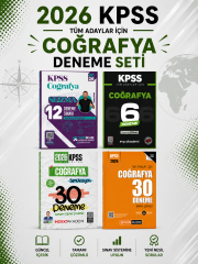 2026 KPSS Coğrafya Tamamı Çözümlü Deneme Sınavı Yediiklim + İndeks + Pegem + EVP Akademi Seti