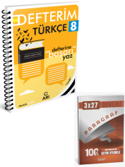 Arı 2027 8. Sınıf Türkçemino Akıllı Türkçe Defteri+ Anla Kazan Paragraf