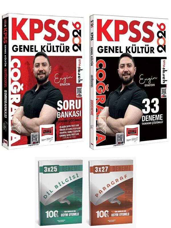 Yargı 2026 KPSS Coğrafya Soru Bankası + 33 Deneme 2 li Set Anla Kazan Deneme