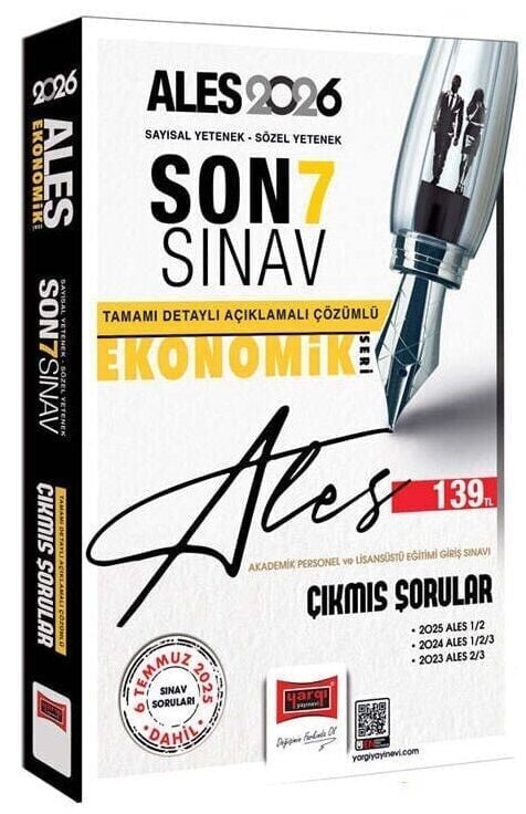 Yargı 2026 ALES Çıkmış Sorular Son 7 Sınav Çözümlü Ekonomik Seri Yargı Yayınları