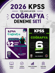 Yediiklim 2026 KPSS Coğrafya 12 Deneme & KPSS Coğrafya 6 Deneme EVP Akademi Seti