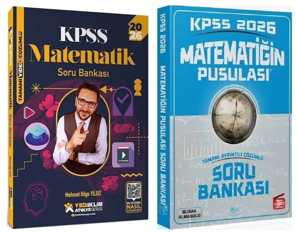 Yediiklim + CBA 2026 KPSS Matematik Soru Bankası Atölye Serisi 2 li Set - Mehmet Bilge Yıldız Yediiklim + CBA Yayınları