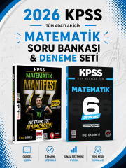 Yargı KPSS Matematik MANİFEST 777 Soruda Tekrar Kitabı & KPSS Tüm Adaylar İçin Matematik 6 Deneme  Seti