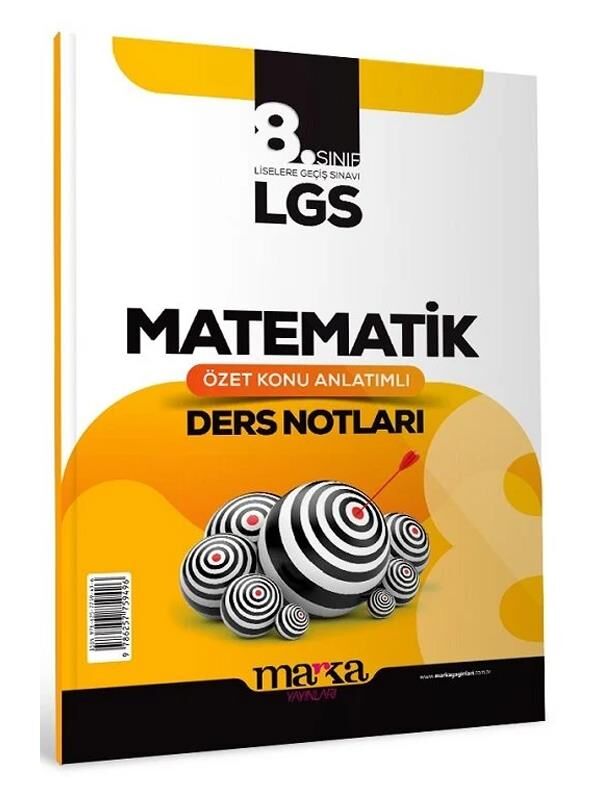 Marka 2025 8. Sınıf LGS Matematik Özet Konu Anlatımlı Ders Notları Marka Yayınları
