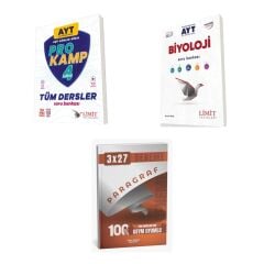 2027 Limit AYT Tüm Dersler Eşit Ağırlık Sözel Prokamp + Biyoloji Soru + anla kazan paragraf deneme 3'lü Set