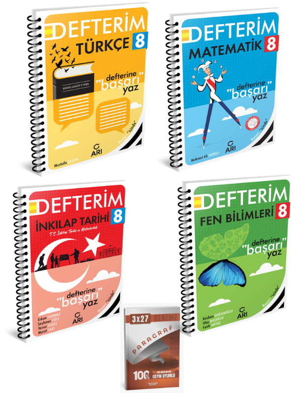 Arı 2027 8. Sınıf Tüm Dersler Akıllı Defter+ Anla Kazan Paragraf