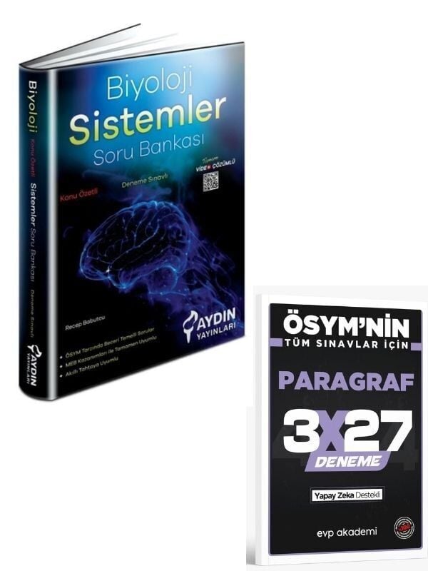 Aydın 2027 AYT Biyoloji Sistemler Konu Özetli Soru Bankası+ EVP Akademi Paragraf