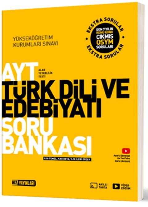 Hız Yayınları AYT Türk Dili ve Edebiyatı Soru Bankası