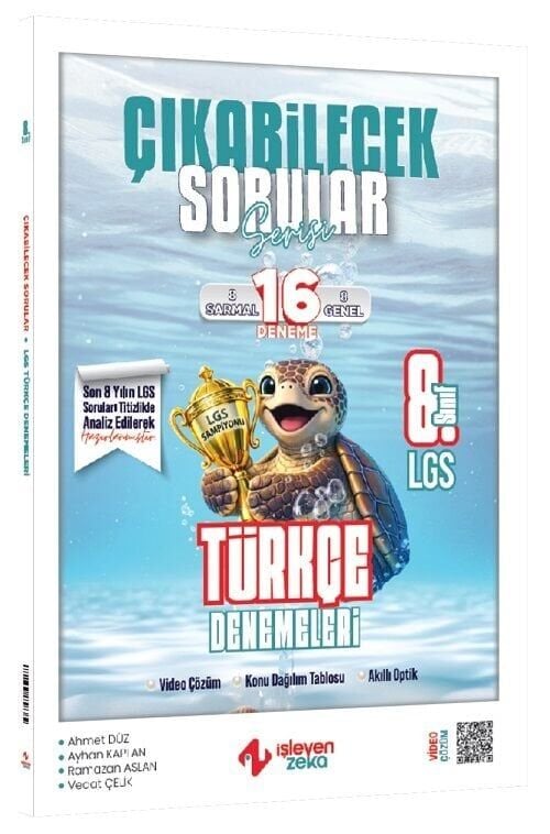 İşleyen Zeka 8. Sınıf LGS Türkçe Çıkabilecek Sorular 16 Deneme İşleyen Zeka Yayınları