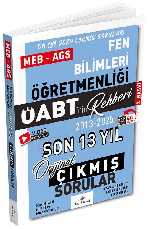 Dizgi Kitap 2026 ÖABT MEB-AGS nin Rehberi Fen Bilimleri Öğretmenliği Çıkmış Sorular Son 13 Yıl Çözümlü Dizgi Kitap Yayınları