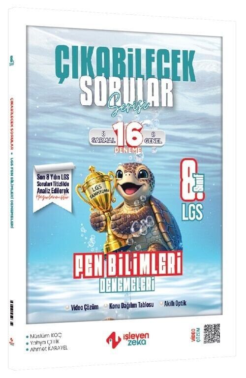 İşleyen Zeka 8. Sınıf LGS Fen Bilimleri Çıkabilecek Sorular 16 Deneme İşleyen Zeka Yayınları