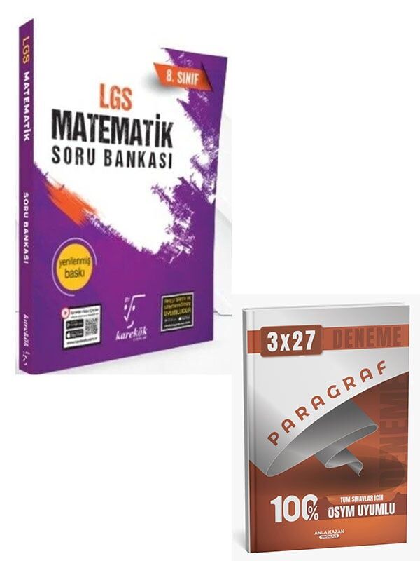 Karekök 2027 8. Sınıf LGS Matematik Soru Bankası+Anla Kazan Paragraf Deneme