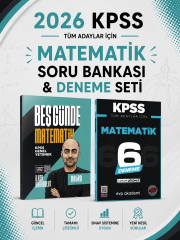 Retro KPSS Beş Günde Matematik Kamp Kitabı & KPSS Matematik 6 Deneme EVP Akademi Seti