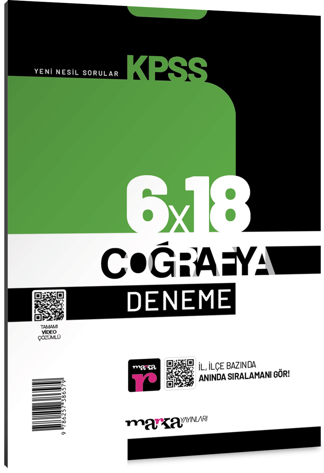 Marka 2025 KPSS Coğrafya 6x18 Deneme Video Çözümlü Marka Yayınları