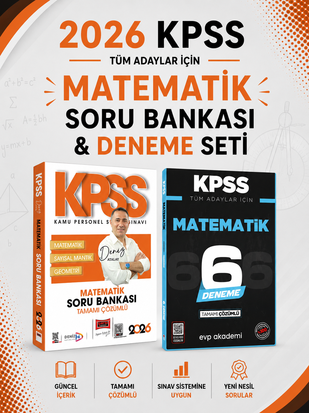 Yargı 2026 KPSS Matematik Soru Bankası & KPSS Matematik 6 Deneme EVP Akademi Seti