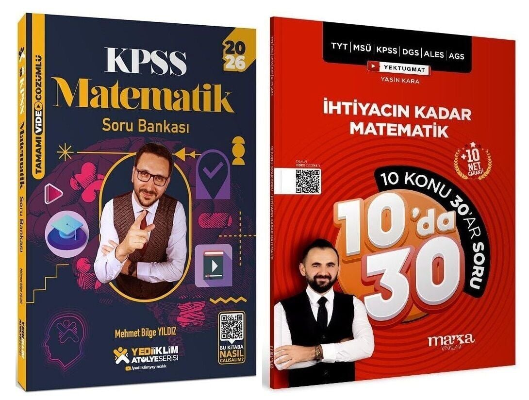 Yediiklim + Marka 2026 KPSS Matematik Soru Bankası Atölye Serisi 2 li Set - Mehmet Bilge Yıldız Yediiklim Yayınları