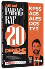İndeks Akademi 2026 KPSS MEB-AGS ALES DGS TYT Aktüel Paragraf 20 Deneme Çözümlü - Berk Ekici İndeks Akademi Yayıncılık