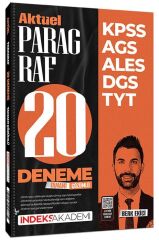 İndeks Akademi 2026 KPSS MEB-AGS ALES DGS TYT Aktüel Paragraf 20 Deneme Çözümlü - Berk Ekici İndeks Akademi Yayıncılık